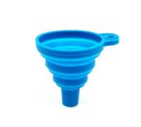 Lot de 2 entonnoirs colorés en silicone universel for moteur, lave-liquides, vidange d'huile ou d'essence, pliables, for voiture et usage domestique Pour Huile, BièRe, Transfert De Liquides(Blue)