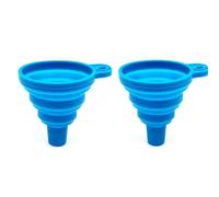 Lot de 2 entonnoirs colorés en silicone universel for moteur, lave-liquides, vidange d'huile ou d'essence, pliables, for voiture et usage domestique Pour Huile, BièRe, Transfert De Liquides(Blue2Pcs)