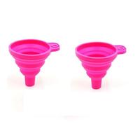 Lot de 2 entonnoirs colorés en silicone universel for moteur, lave-liquides, vidange d'huile ou d'essence, pliables, for voiture et usage domestique Pour Huile, BièRe, Transfert De Liquides(Pink2Pcs)