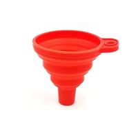 Lot de 2 entonnoirs colorés en silicone universel for moteur, lave-liquides, vidange d'huile ou d'essence, pliables, for voiture et usage domestique Pour Huile, BièRe, Transfert De Liquides(Red)