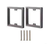 Lot de 2 entretoises à douille unique de 10 mm avec 4 vis pour plaques de cadre 1 bande, matériau ABS offrant une augmentation de profondeur sûre et fiable (gris)