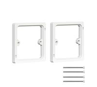 Lot de 2 entretoises blanches pour interrupteur avec vis assorties pour douille arrière, pour interrupteur simple et double