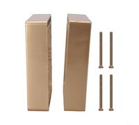 Lot de 2 entretoises carrées 1 gang de 20 mm avec vis pour solutions d'extension de hauteur de boîte électrique (doré)
