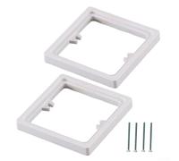 Lot de 2 entretoises carrées de 10 mm avec 4 vis, pour salon, école, bureau (blanc)