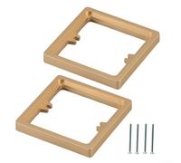 Lot de 2 entretoises carrées de 10 mm avec 4 vis, pour salon, école, bureau (doré)