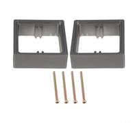 Lot de 2 entretoises carrées de 30 mm pour plaque de cadre 1 gang avec vis de 50 mm offrant une extension de hauteur pour l'installation (gris)