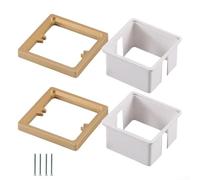 Lot de 2 entretoises de prise unique avec joint auxiliaire pour extension de boîte de prise électrique offrant sécurité et longévité dans un usage industriel et résidentiel (10 mm)