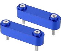 Lot de 2 entretoises d'évent de capot avant de voiture avec boulons en alliage d'aluminium - Kit de réglage de remplacement - Bleu