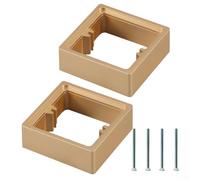 Lot de 2 entretoises pour prise électrique - 30 mm - Plaque d'extension avec vis de montage - Doré