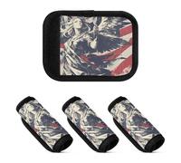 Lot de 2 enveloppes de poignée de bagage en polyester avec drapeau souverain du ciel - Identifiant de sac de voyage pour valise