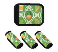 Lot de 2 enveloppes de poignée de bagage identifiant unique pour sac de voyage bagage valise, Trèfle à bière pour la Saint-Patrick, one sizex2