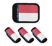 Lot de 2 enveloppes pour poignée de bagage - Accessoires uniques pour sacs à poignée, Drapeau de la Caroline du Nord (USA), one sizex4