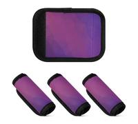Lot de 2 enveloppes uniques pour poignée de valise pour bagages, valise, sacs de voyage, Art abstrait dégradé violet, one sizex4