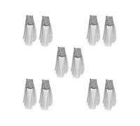 Lot de 2 épaulettes de chaîne à maillons pour uniforme de festival, fête, adolescent, argenté, 6 x 9 x 17,5 cm, 6x9x17.5cm, Plastique, comme description