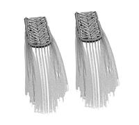 Lot de 2 épaulettes de chaîne à maillons pour uniforme de festival, fête, adolescents, argenté, 6 x 9 x 17,5 cm, 6x9x17.5cm, Plastique, comme description