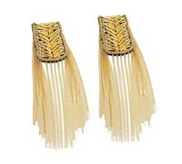 Lot de 2 épaulettes de chaîne à maillons pour uniforme de festival, fête, adolescents, argenté, 6 x 9 x 17,5 cm, 6x9x17.5cm, Plastique, comme description
