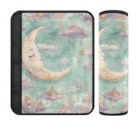 Lot de 2 épaulettes esthétiques Boho Moon Dreamy Circus pour ceintures de sécurité Protège votre cou et vos épaules pour voiture