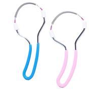 Lot de 2 épilateurs faciaux pour femme 2 x 4, épilateur portable anti-rayures pour menton, visage, cou, lèvre supérieure, fournitures de beauté portables en ABS pour débutant