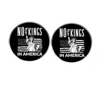 Lot de 2 épingles à boutons rondes No kinds in America, Democracy Freedom Equality Human Rights, Mens and Women Metal Alloy Badges
