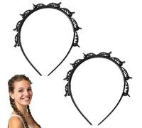 Lot de 2 épingles à cheveux avec frange - Peigne à dents - Tissage professionnel - Pour femmes et filles - Accessoires pour cheveux