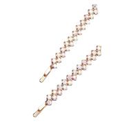 Lot de 2 épingles à cheveux en cristal avec strass Bobby Pin Diamant Barrettes à cheveux Pince à cheveux Bijoux en métal Barrettes à cheveux Set pour les fêtes quotidiennes, mariages, Saint-Valentin