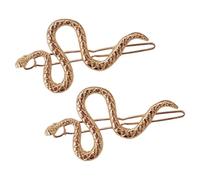 Lot de 2 épingles à cheveux en métal en forme de serpent, style gothique, punk, accessoire polyvalent, pour filles