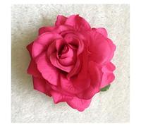 Lot de 2 épingles à cheveux en tissu floqué for coiffure mariée, motif rose rouge Pour Carnaval, Fête, Mariage(A-rose red)