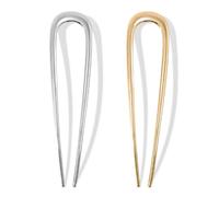 Lot de 2 épingles à cheveux françaises pour tous les types de cheveux, épingles à cheveux françaises en métal pour femmes et filles, épingles françaises en forme de U pour chignons, 14 cm de large,