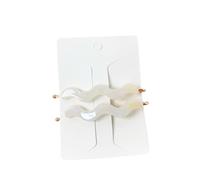 Lot de 2 épingles à cheveux ondulées Bobby - Accessoires de cheveux - Antidérapantes - Pour mariage, fête, quotidien - Blanc