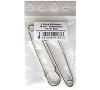 Lot de 2 épingles à kilt argentées de 76 mm Grandes épingles à nourrice Bijoux décoratif épingles de décoration 0349