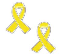 Lot de 2 épingles à ruban jaune pour la sensibilisation aux otages d'Israël et au cancer du sein - Ramenez-les à la maison, pour la sensibilisation, le souvenir et au quotidien