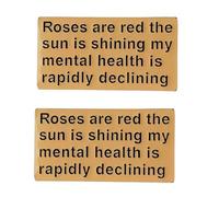 Lot de 2 épingles amusantes pour la santé mentale - Roses Are Red The Sun Is Shining en émail - Accessoires sarcastiques pour sac à dos, veste, chapeau