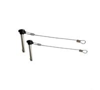 Lot de 2 épingles de sûreté en acier inoxydable avec mécanisme de verrouillage à bille pour bimini top bateau couverture pont charnière application