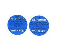 Lot de 2 épingles en émail « Be proud of the work you do », de la personne brillante que vous êtes et de la différence que vous faites - Épinglettes en émail inspirantes - Épingles à dos pour homme et