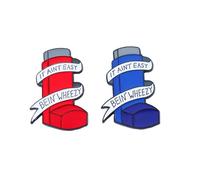 Lot de 2 épingles en émail pour asthme - Badge humoristique en alliage « It Ain't Easy Bein » Wheezy, accessoires d'humour médical