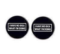 Lot de 2 épingles sarcastiques amusantes en émail - Badges en alliage avec citation humoristique auto-obsolète « I Have No Idea What I'm Do » - Cadeau pour amis, collègues