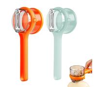 Lot de 2 Éplucheur légumes avec récipient, vegetable peeler with container,éplucheur pomme de terre et épluche legumes en acier inoxydable double face,éplucheurs légumes pour fruits,tomates et légumes