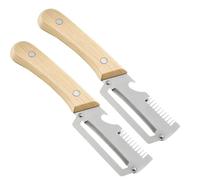 Lot De 2 Éplucheurs À Légumes Multifonction Avec Poignée Et Décapsuleur, Lame En Acier Inoxydable, Poignées Ergonomiques Antidérapantes, Outil Cuisine À Double Usage Pour Fruits Et Légumes