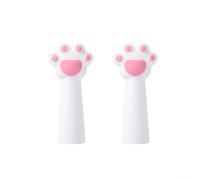 Lot de 2 éplucheurs d'ail rapides en silicone - 13 x 6 cm - En forme de patte de chat - Gadget de cuisine pour écraser les gousses d'ail (rose)