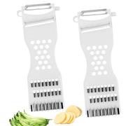 Lot De 2 éPlucheurs De Cuisine Multifonctions En Plastique, RâPe Pour Carottes, éPluchez Facilement Les Fruits Et LéGumes, Lavable Au Lave-Vaisselle (Blanc)