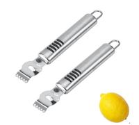 Lot de 2 éplucheurs de fruits, zesteur d'agrumes, grattoir à agrumes, éplucheur de citron, éplucheur de citron vert, éplucheur d'orange, éplucheur de zeste de citron pour cocktails, cuisine, bar