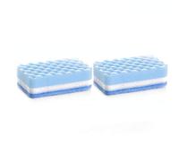 Lot de 2 éponges à récurer double face sans odeur, idéales pour les poêles antiadhésives, les casseroles, les ustensiles de cuisine, service durable, traitement attrayant