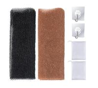 Lot de 2 éponges africaines en maille avec 2 poches de faisceaux moussants, 2 crochets transparents, filet exfoliant pour le corps, laveur de corps de douche, filet de lavage en nylon de qualité
