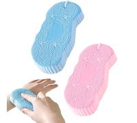 Lot de 2 éponges de bain en nid d'abeille pour le corps de la douche | Brosse douce pour le dos et les coudes pour adultes, pour le corps, la , le voyage, l'évier, la douche et la salle de