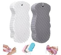 Lot de 2 éponges de bain exfoliantes magiques super douces, réutilisables, à récurer, pour le bain et la douche (2 pièces)