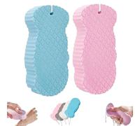 Lot de 2 éponges de bain exfoliantes magiques super douces, réutilisables, à récurer, pour peaux mortes pour bain et douche