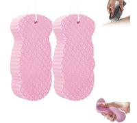 Lot de 2 éponges de bain magiques et super douces réutilisables pour peau rayonnante - Éponge de bain exfoliante magique 3D - Exfoliante et magique - Pour le bain et la douche