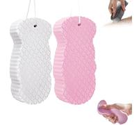 Lot de 2 éponges de bain magiques et super douces réutilisables pour une peau éclatante - Éponge de bain exfoliante magique 3D - Exfoliante et magique - Pour le bain et la douche