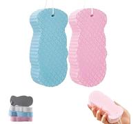 Lot de 2 éponges de bain magiques exfoliantes 3D super douces pour le corps, réutilisables, pour enlever les peaux mortes pour adultes et enfants, nettoyage doux de la peau (2 pièces-B)