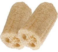 Lot de 2 éponges de bain naturelles en loofa bio - Lot de 2 éponges de bain exfoliantes | Loofah cultivé naturellement